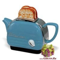Заварочный чайник фарфоровый подарочный Тостер. Средний. 4 цвета.  Англия