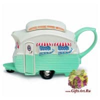 Заварочный чайник фарфоровый подарочный Путешествие к морю. Большой. Англия