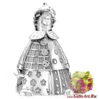 Колокольчик из серебра Весёлый клоун. Серебро 925 пробы. Россия.