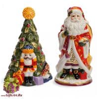 Набор для специй Соль и Перец Дед Мороз и новогодняя ёлка. Новогодняя коллекция 2015