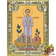 Икона освященная &quot;Гавриил Белостокский младенец,мученик&quot;, 18x24 см со стразами, 18x24 см