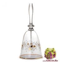 Колокольчик новогодняя ёлка. Богемское стекло. Высота 18 см. Bohemia Crystal. Чехия