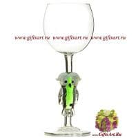 Бокал фигурный Мудрый филин. Высота 20 см. Ручная работа США