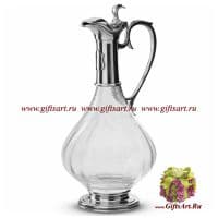 Декантер графин Barolo из олова и стекла, оловянная посуда Artina. Высота 31 см Австрия Artina