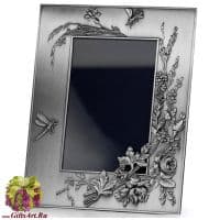 Фоторамка из олова. Коллекция Цветы. 16,5 Х 21 см. Artina