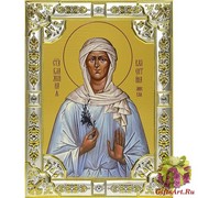 Икона освященная &quot;Валентина Минская блаженная&quot; 18x24 см, со стразами, 18x24 см