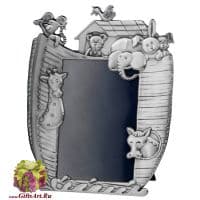 Фоторамка из олова. Коллекция Ноев ковчег. 17 Х 22 см. Artina