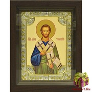 Икона освященная &quot;Тимофей апостол&quot;, 18x24 см, со стразами, в деревянном киоте 24x30 см, 24x30 см