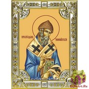 Икона освященная &quot;Спиридон Тримифунтский святитель&quot;, 18x24 см со стразами, 18x24 см