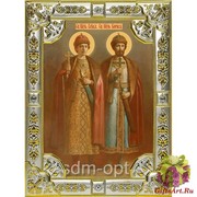 Икона освященная &quot;Борис и Глеб благоверные князья-страстотерпцы&quot;, 18x24 см со стразами, 18x24 см