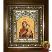 Икона освященная &quot;Воспитание икона Божией Матери&quot;, 14x18 см, в деревянном киоте 20x24 см, 20x24 см