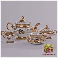 Чайный сервиз &quot;Медовая охота&quot; Баварский фарфор Германия на 6 персон 15 предметов.