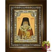 Икона освященная &quot;Мелетий ,епископ Рязанский и Зарайский,святитель&quot;, 18x24 см, со стразами, в деревянном киоте 24x30 см, 24x30 см