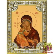 Икона освященная &quot;Владимирская икона Божией Матери&quot;, 18x24 см, со стразами