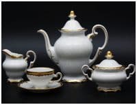 Кофейный фарфоровый сервиз Prestige Престиж 203 Weimar Porcelain на 12 персон 27 предметов. Германия.