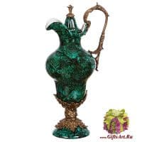 Кувшин. Фарфор и бронза. Декор Хозяйка медной горы. Ручная работа. Высота 33 см