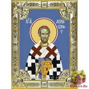 Икона освященная &quot;Августин блаженный&quot; 18x24 см со стразами, 18x24 см