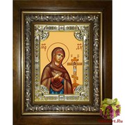 Икона освященная &quot;Ахтырская икона Божией Матери&quot;, 18x24 см, со стразами, в деревянном киоте 24x30 см, 24x30 см