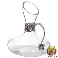 Графин декантер из стекла и олова Виноградная лоза Серия Классика. Высота 25 см. Португалия