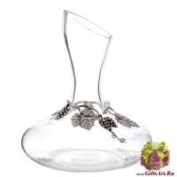 Декантер из стекла и олова Виноград Серия Классика. Высота 25 см. Португалия