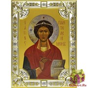 Икона освященная &quot;Пантелеймон великомученик и целитель &quot;, 18x24 см со стразами, 18x24 см