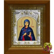 Икона освященная &quot;София&quot;, дерево, серебро 925, 14x18 см, в деревянном киоте 20x24 см, 20x24 см