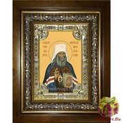 Икона освященная &quot;Филарет(Дроздов),митрополит Московский и Коломенский,святитель&quot;, 18x24 см, со стразами, в деревянном киоте 24x30 см, 24x30 см