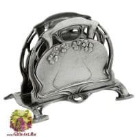 Салфетница из олова Флора. Высота 11 см. Португалия