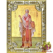 Икона освященная &quot;Ириней Лионский священномученик&quot; ,18х24см со стразами, 18x24 см