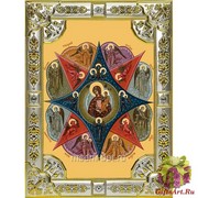 Икона освященная &quot;Неопалимая Купина икона Божией Матери&quot;, 18x24 см, со стразами