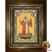 Икона освященная &quot;Тихон ,патриарх Московский&quot;, 18x24 см, со стразами, в деревянном киоте 24x30 см, 24x30 см