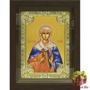 Икона освященная &quot;Лидия мученица&quot;, 18x24 см, со стразами, в деревянном киоте 24x30 см, 24x30 см