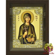 Икона освященная &quot;Параскева Римская&quot;, 18x24 см, со стразами, в деревянном киоте 24x30 см, 24x30 см