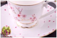 Чайный сервиз Цветущая сакура. Фарфор. 15 предметов. Подарочная упаковка - вид 1 миниатюра