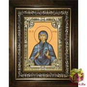 Икона освященная &quot;Евгения Римская великомученица&quot;, 18x24 см, со стразами, в деревянном киоте 24x30 см, 24x30 см
