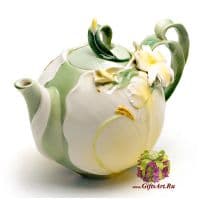Заварочный чайник фарфоровый Лилия. 1150 мл.