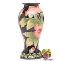 Ваза керамическая Гибискус. Высота 42 см. Подарочная упаковка.