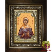 Икона освященная &quot;Галина Коринфская мученица&quot;, 18x24 см, со стразами, в деревянном киоте 24x30 см, 24x30 см