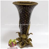 Ваза напольная Калы. Фарфор и бронза. Флёр-де-ли Fleur de Lys. Ручная работа. Высота 53 см