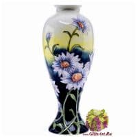 Ваза фарфоровая Цветы хризантемы. Высота 27,5 см. Подарочная упаковка