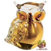 Солнечная сова. Стеклянная фигурка в стиле Мурано. Высота 16 см. Италия