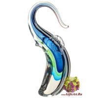 Весёлый слонёнок. Стеклянная фигурка в стиле Мурано. Высота 31 см.