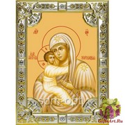 Икона освященная &quot;Жировицкая икона Божией Матери&quot;, 18x24 см, со стразами