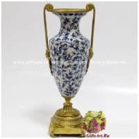 Ваза Флора. Фарфор и бронза. Коллекция Аравия. Ручная работа. Высота 38 см