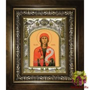 Икона освященная &quot;Параскева Пятница мученица&quot;, 14x18 см, в деревянном киоте 20x24 см, 20x24 см