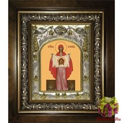 Икона освященная &quot;Вероника праведная&quot;, 14x18 см, в деревянном киоте 20x24 см, 20x24 см
