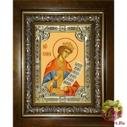 Икона освященная &quot;Иосиф Прекрасный праведный&quot;, 18x24 см, со стразами, в деревянном киоте 24x30 см, 24x30 см