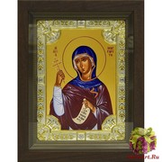 Икона освященная &quot;Маргарита Антиохийская&quot;, 18x24 см, со стразами, в деревянном киоте 24x30 см, 24x30 см