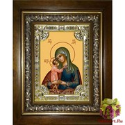 Икона освященная &quot;Взыскание погибших ,икона Божией Матери&quot;, 18x24 см, со стразами, в деревянном киоте 24x30 см, 24x30 см