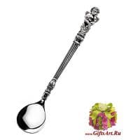 Серебряная ложка Жемчужный ангел. Ложка из серебра 925 пробы. Россия Подарочная упаковка.
